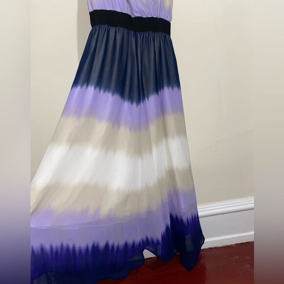 Express Maxi Dress Ombre Sleeveless V-Neck Stripes Small - Picture 6 of 6
